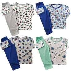 Pijama Infantil Inverno Menino Menina Unissex 1 ao 16 Anos Sortido Quentinho Confortável Manga Longa