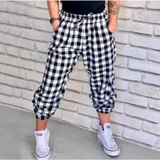 Calça  Xadrez Feminina Tecido Flanelado  Super Promoção