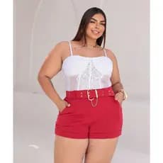 Cropped Corselet  Corset Plus Size Renda Alça  Ajuntável Com Barbatanas