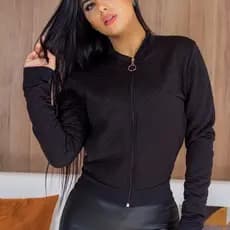 Jaquetinha Blusa Bomber Feminina Casaco De Frio  Roupa Zíper Linda