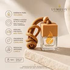 Aromatizador de  Carro 5ml Difusor Veicular Essência Concentrada Fórmula Oleosa Longa Duração Perfume Automotivo Lumelis