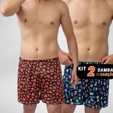 Kit 2 Samba Canção  Pijamas Masculino Short para Dormir Descansar Lazer Produto de Qualidade