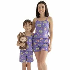 kit Pijama Tal Mãe Tal Filha Baby Doll Adulto e Infantil Pijama Combinando