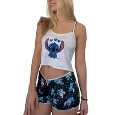 Pijama Feminino Baby Doll Cropped Virginia Ondinha De Personagens