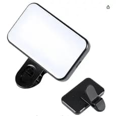 Luz para celular – LED recarregável para selfie – Modo luz ajustável Vlogging luzes com base clipe iluminação