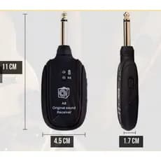 Transmissor Guitarra Violão Baixo Teclado Cabo P10 Sem Fio Wireless Uhf
