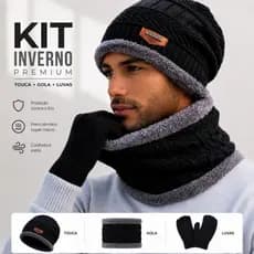 Touca Peluciada + Cachecol De Pescoço Adulto De Inverno Unissex