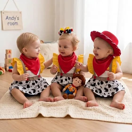 Fantasia da Jessie Toy Story vestido mesversario bebê menina