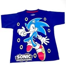Sonic Camiseta infantil 100% Algodão Pronta Entrega