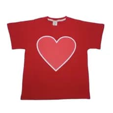 Camiseta Gi Infantil Aventureira Vermelha Coração A Pronta Entrega