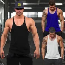 Kit 3 Regatas lisa Masculina Blusa cavada Academia Fitness Treino Musculação