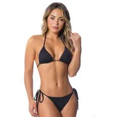 Conjunto Biquíni Cortininha Busto De Biquini Praia  Simples Triângulo