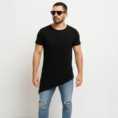 Camisa Longline Bico Lateral Mutante Fitness Camiseta Oversized Masculina