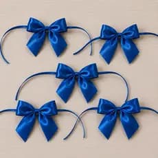 Laço lacinhos cetim com amarração azul caneta Nº5 lembranças decoração