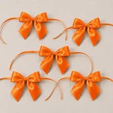 Laços lacinhos Nº5 (22mm) Laranja com amarração 6x6cm decorativos artesanais lembranças mimos