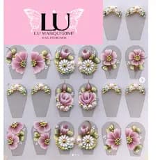 300 Adesivos  de Unhas  100% Artesanal com Joias Pedrarias feito a mão adesivos para unhas