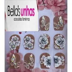 120 Adesivos Artesanais Para Unhas Joias Pedrarias Strass feito a mão 100% artesanais