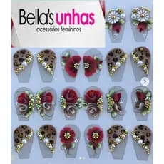 400 adesivos artesanais para unhas 100% feitos a mão com aplicação de joias Kit máster Manicure