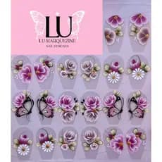 180  Adesivos Artesanais Unhas Joias Pingentes Pedrarias Strass - coleção luxo