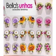 160 adesivos artesanais para unhas com joias e pedrarias 100% feito à mão