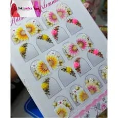 20 adesivos artesanais para unhas, pedrarias, jóias, strass, películas artesanais, feito a mão