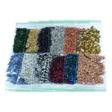 20 Pacotes 6000 Peças Unha Kit Mix Pedrarias Strass Chatoons