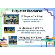 ETIQUETA ESCOLAR  ADESIVA - BATMAN CUTE - CADERNOS, LÁPIS, CANETAS, APONTADOR, LIVROS, RÉGUAS, COLAS