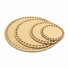 Base de MDF Redonda crochê/Fio de malha - 8/10/12/15/20/25/30/35/40/45cm Diâmetro