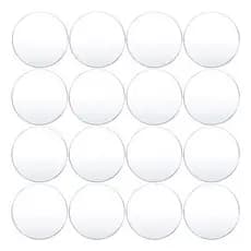 Kit 50 Bases Redondas em Acrílico Transparente 4cm para Biscuit e Artesanato