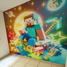 Papel de Parede Tema Minecraft para Quarto PAREDE TOTAL M²