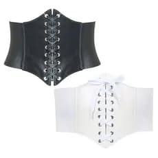 Kit 2 Cinta Modeladora Corset Espartilho Corpete Underbust Modelador