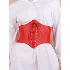 Cinta Modeladora Corset Espartilho Corpete Underbust Modelador Vermelho