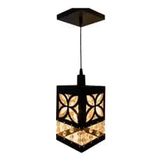 Luminaria Pendente Teto Lustre Moderna Cozinha Sala Quarto Mdf Preta Luxo