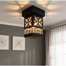Luminaria Plafon Lustre Sobrepor Moderno Luxo Elegante Minimalista Industrial Casa Sala Quarto Cozinha Madeira Mdf