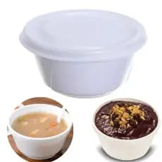 Pote Térmico Cumbuca Isopor 300ml C/tampa para Sorvetes Açai Sopas Caldos  - 50 Unidades