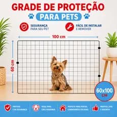 Grade Portão Proteção Pet Cachorro De 60x100cm Cães Pequenos