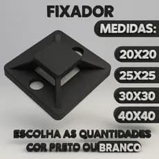 Fixadores Presilha Auto Adesivos Organizadores De Fios E Cabos, Fita Dupla Face - Preto Ou Branco