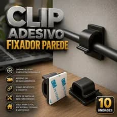 Clip Adesivo Fixador Parede P/ Memory Board Tela Aramada Cabos e Fios