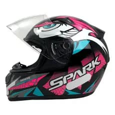 Capacete Moto Feminino Ebf New Spark Esportivo Com Narigueira Viseira 2mm