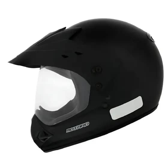 Capacete Moto Fechado Ebf Motard Motocros Solid Cores Com Viseira Off Road