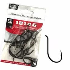 Anzol Marine Sports 12146 N° 6/0 Black - 10 Peças