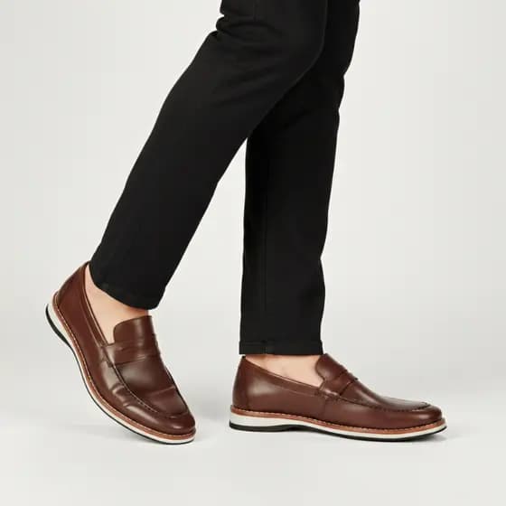 Sapato Masculino Mocassim Oxford Preto Marrom Confortável Moderno Esporte Fino Casual Elegante Solado Antistresse Macio