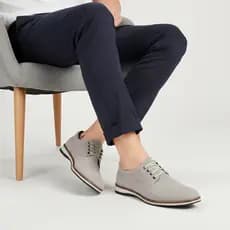 Sapato Masculino Social Casual Camurça De Amarrar Premium Elegante Moderno