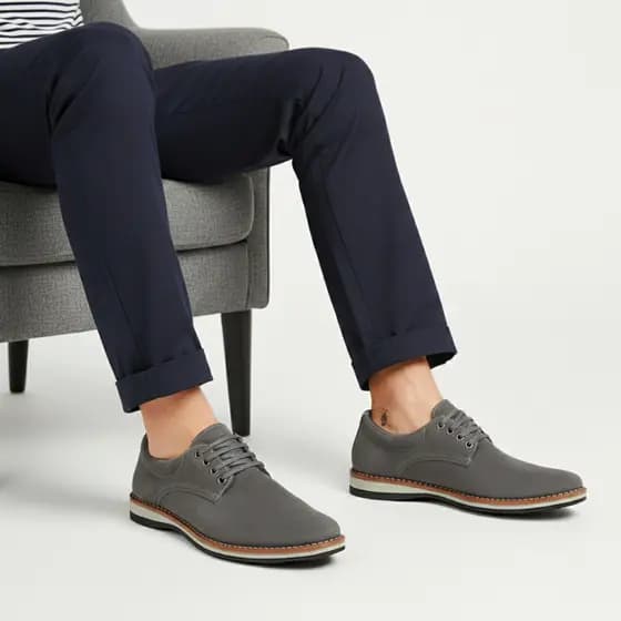 Sapato Social Masculino Casual Camurça Premium Estiloso Moderno Conforto Couro