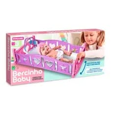 Berço Para Boneca Com Colchão Brinquedo Infantil Fofo