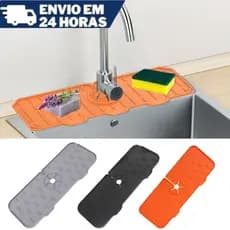Protetor Torneira Cozinha Tapete Absorvente Banheiro Silicone
