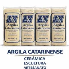 Argila Natural 4kg Cerâmica Artesanato Escultura Modelagem Argila Catarinense