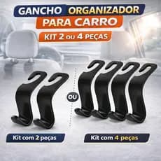 Gancho Banco Carro Porta Bolsa Sacola Organizador Kit 2 4 Unidades