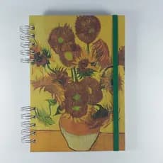 Sketchbook Van Gogh - Os girassóis - caderno desenho artesanal diário capa dura 15x21,5 cm 100 páginas 180g