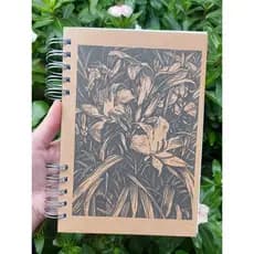 Caderno Sketchbook para Desenho - 20,5x14,5cm - 100 Páginas de 240g - Miolo Liso - flores 1